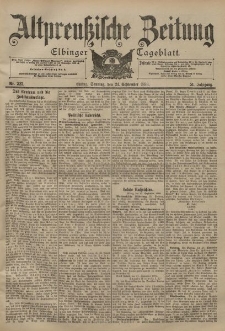 Altpreussische Zeitung, Nr. 225 Sonntag 24 September 1899, 51. Jahrgang