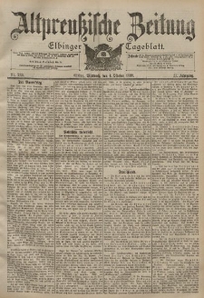 Altpreussische Zeitung, Nr. 233 Mittwoch 4 Oktober 1899, 51. Jahrgang