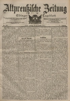 Altpreussische Zeitung, Nr. 235 Freitag 6 Oktober 1899, 51. Jahrgang