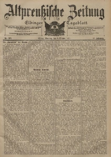Altpreussische Zeitung, Nr. 237 Sonntag 8 Oktober 1899, 51. Jahrgang