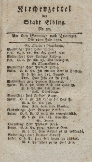 Kirchenzettel der Stadt Elbing, Nr. 32, 12 Juli 1801