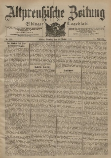 Altpreussische Zeitung, Nr. 238 Dienstag 10 Oktober 1899, 51. Jahrgang