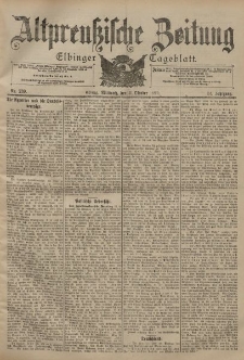 Altpreussische Zeitung, Nr. 239 Mittwoch 11 Oktober 1899, 51. Jahrgang