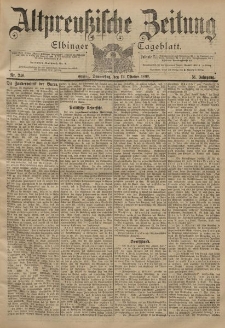 Altpreussische Zeitung, Nr. 240 Donnerstag 12 Oktober 1899, 51. Jahrgang