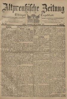 Altpreussische Zeitung, Nr. 242 Sonnabend 14 Oktober 1899, 51. Jahrgang