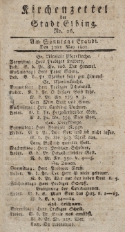 Kirchenzettel der Stadt Elbing, Nr. 26, 30 Mai 1802