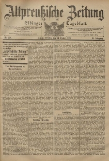 Altpreussische Zeitung, Nr. 250 Dienstag 24 Oktober 1899, 51. Jahrgang