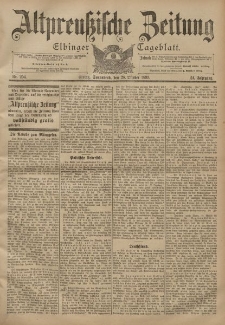 Altpreussische Zeitung, Nr. 254 Sonnabend 28 Oktober 1899, 51. Jahrgang