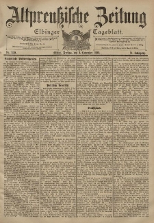 Altpreussische Zeitung, Nr. 259 Freitag 3 November 1899, 51. Jahrgang