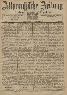 Altpreussische Zeitung, Nr. 262 Dienstag 7 November 1899, 51. Jahrgang