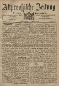 Altpreussische Zeitung, Nr. 264 Donnerstag 9 November 1899, 51. Jahrgang