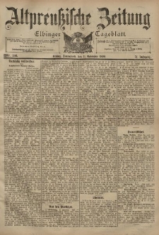 Altpreussische Zeitung, Nr. 266 Sonnabend 11 November 1899, 51. Jahrgang