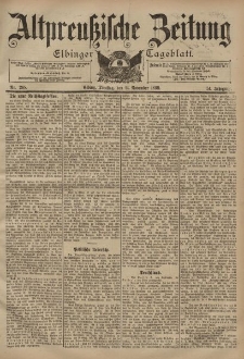 Altpreussische Zeitung, Nr. 268 Dienstag 14 November 1899, 51. Jahrgang