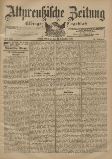 Altpreussische Zeitung, Nr. 275 Mittwoch 21 November 1899, 51. Jahrgang