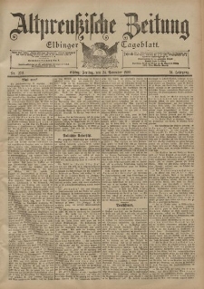 Altpreussische Zeitung, Nr. 276 Freitag 24 November 1899, 51. Jahrgang