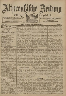 Altpreussische Zeitung, Nr. 277 Sonnabend 24 November 1899, 51. Jahrgang