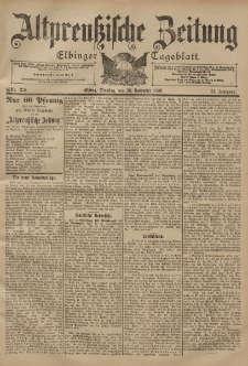Altpreussische Zeitung, Nr. 279 Dienstag 28 November 1899, 51. Jahrgang