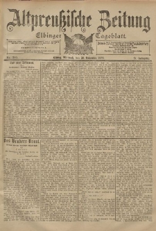 Altpreussische Zeitung, Nr. 280 Mittwoch 29 November 1899, 51. Jahrgang