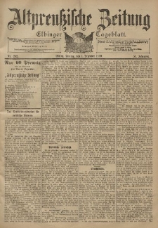 Altpreussische Zeitung, Nr. 282 Freitag 1 Dezember 1899, 51. Jahrgang