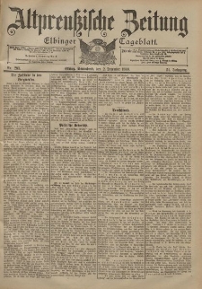 Altpreussische Zeitung, Nr. 283 Sonnabend 2 Dezember 1899, 51. Jahrgang