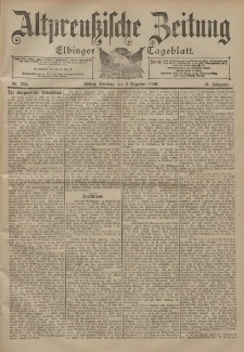 Altpreussische Zeitung, Nr. 284 Sonntag 3 Dezember 1899, 51. Jahrgang