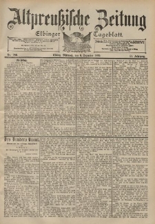 Altpreussische Zeitung, Nr. 286 Mittwoch 6 Dezember 1899, 51. Jahrgang