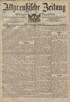 Altpreussische Zeitung, Nr. 288 Freitag 8 Dezember 1899, 51. Jahrgang
