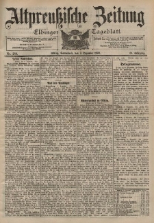Altpreussische Zeitung, Nr. 289 Sonnabend 9 Dezember 1899, 51. Jahrgang