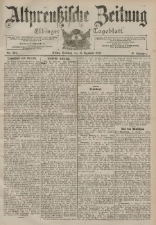 Altpreussische Zeitung, Nr. 292 Mittwoch 13 Dezember 1899, 51. Jahrgang