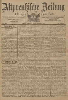 Altpreussische Zeitung, Nr. 299 Donnerstag 21 Dezember 1899, 51. Jahrgang