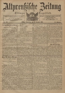 Altpreussische Zeitung, Nr. 301 Sonnabend 23 Dezember 1899, 51. Jahrgang