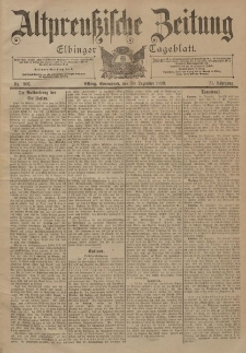 Altpreussische Zeitung, Nr. 305 Sonnabend 30 Dezember 1899, 51. Jahrgang