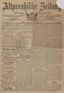 Altpreussische Zeitung, Nr. 306 Sonntag 31 Dezember 1899, 51. Jahrgang