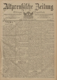 Altpreussische Zeitung, Nr. 4 Sonnabend 6 Januar 1900, 52. Jahrgang