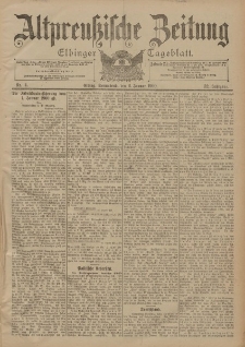 Altpreussische Zeitung, Nr. 4 Sonnabend 6 Januar 1900, 52. Jahrgang