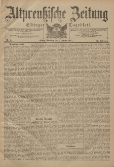 Altpreussische Zeitung, Nr. 5 Sonntag 7 Januar 1900, 52. Jahrgang