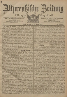 Altpreussische Zeitung, Nr. 9 Freitag 12 Januar 1900, 52. Jahrgang