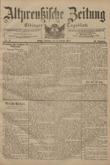 Altpreussische Zeitung, Nr. 11 Sonntag 14 Januar 1900, 52. Jahrgang