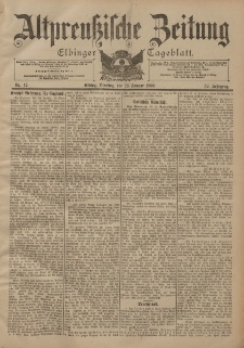 Altpreussische Zeitung, Nr. 12 Dienstag 16 Januar 1900, 52. Jahrgang