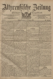 Altpreussische Zeitung, Nr. 13 Mittwoch 17 Januar 1900, 52. Jahrgang