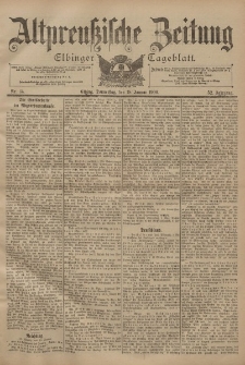 Altpreussische Zeitung, Nr. 14 Donnerstag 18 Januar 1900, 52. Jahrgang