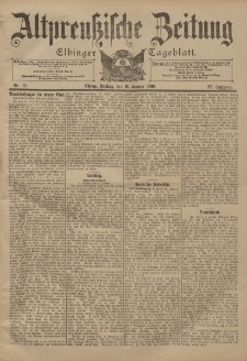 Altpreussische Zeitung, Nr. 15 Freitag 19 Januar 1900, 52. Jahrgang