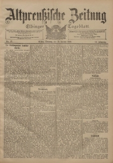 Altpreussische Zeitung, Nr. 17 Sonntag 21 Januar 1900, 52. Jahrgang