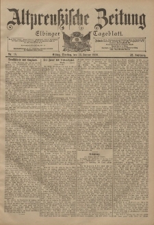 Altpreussische Zeitung, Nr. 18 Dienstag 23 Januar 1900, 52. Jahrgang
