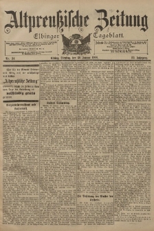 Altpreussische Zeitung, Nr. 24 Dienstag 30 Januar 1900, 52. Jahrgang