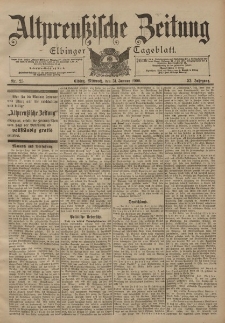 Altpreussische Zeitung, Nr. 25 Mittwoch 31 Januar 1900, 52. Jahrgang