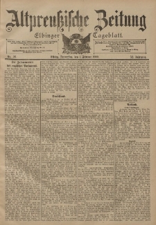 Altpreussische Zeitung, Nr. 26 Donnerstag 1 Februar 1900, 52. Jahrgang