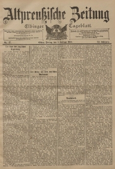Altpreussische Zeitung, Nr. 27 Freitag 2 Februar 1900, 52. Jahrgang