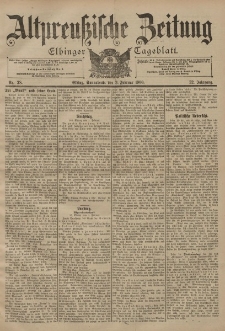 Altpreussische Zeitung, Nr. 28 Sonnabend 3 Februar 1900, 52. Jahrgang
