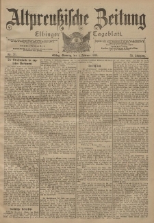 Altpreussische Zeitung, Nr. 29 Sonntag 4 Februar 1900, 52. Jahrgang